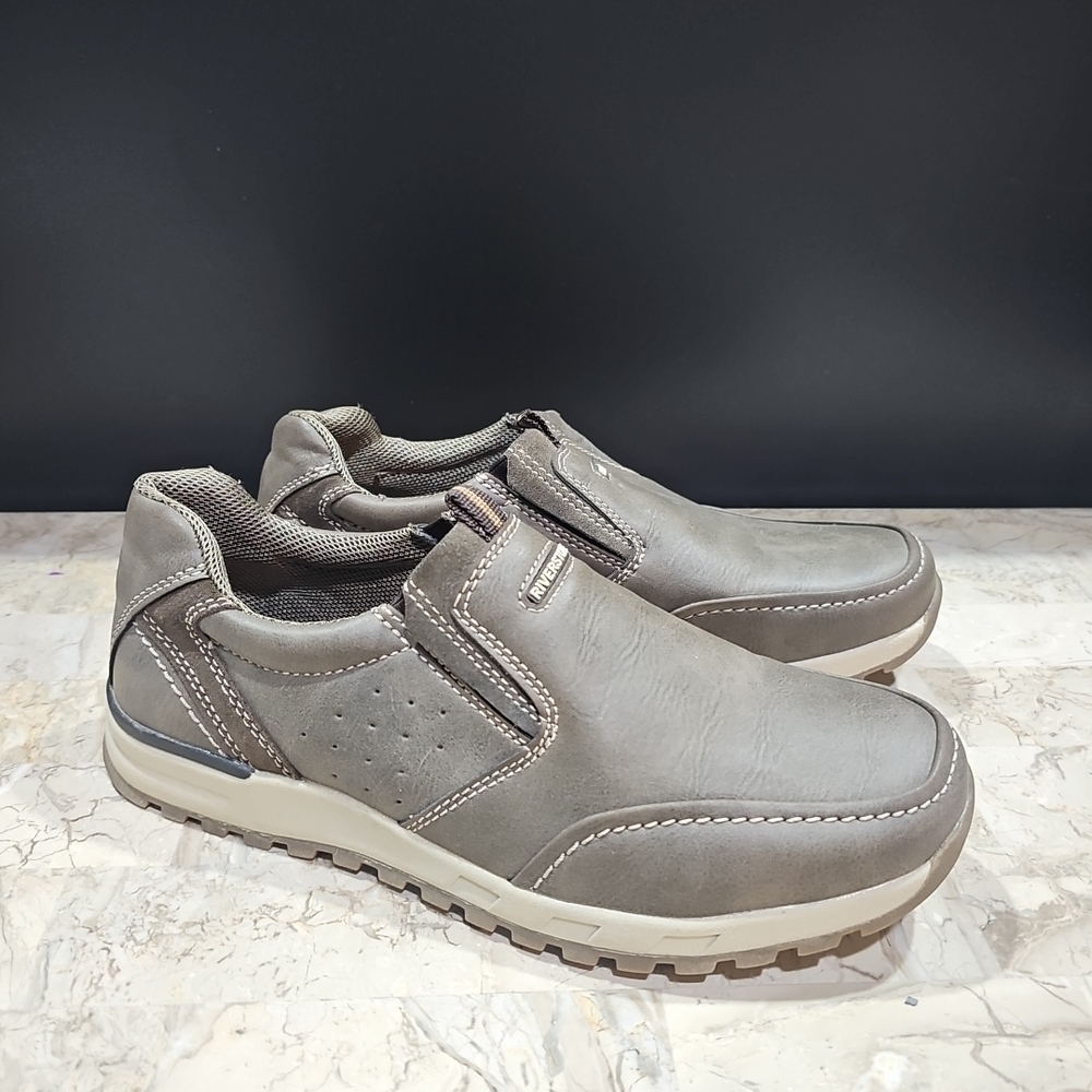 RiverStone Men's Loafer‎ Slip-On Shoes Brown Size 8